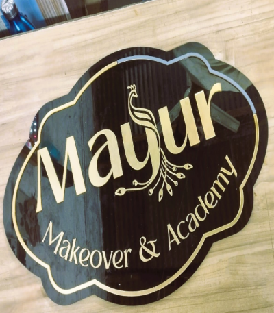 Black Acrylic with Golden Latter Name Plate