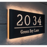 LED Acryllic box pattern sign board name plate