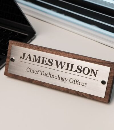 personalized wooden name plate